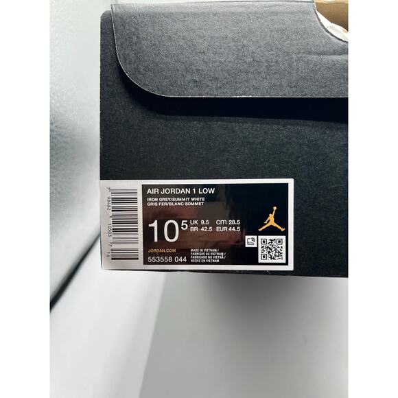 Air Jordan 1 low “Grey White” size 10.5 men’s - Picture 6 of 6